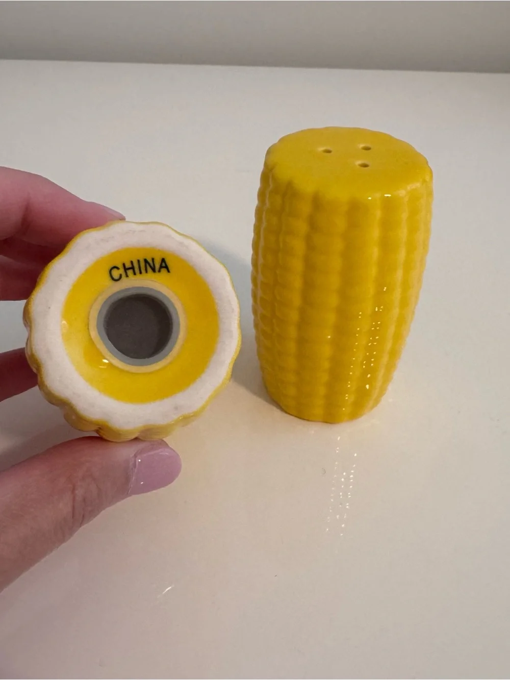 Crate&Barrel Yellow Corn-Shaped Salt and Pepper Shakers